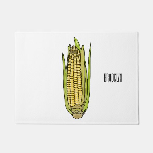 Corn cartoon illustration  doormat