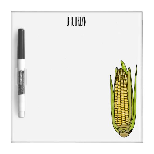 Corn cartoon illustration  dry erase board