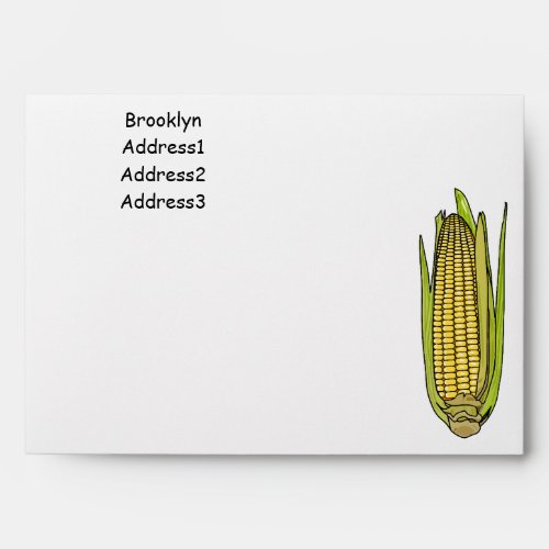 Corn cartoon illustration envelope