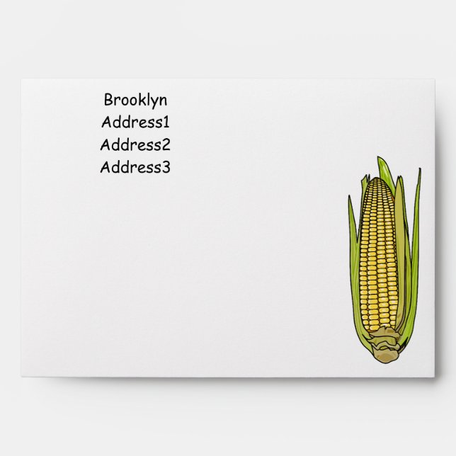 Corn cartoon illustration envelope (Front)