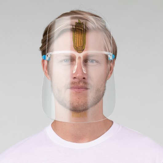 Corn cartoon illustration  face shield (Insitu)