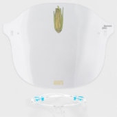 Corn cartoon illustration  face shield (Front w/Glasses)