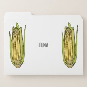 Corn cartoon illustration  file folder