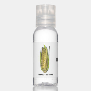 Corn cartoon illustration hand sanitizer