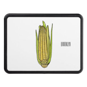 Corn cartoon illustration hitch cover