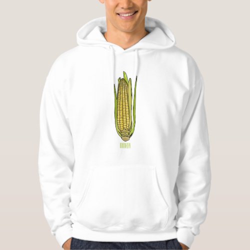 Corn cartoon illustration  hoodie