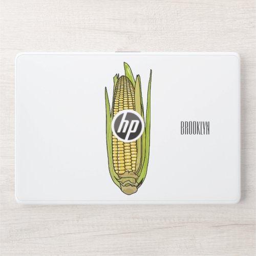 Corn cartoon illustration  HP laptop skin