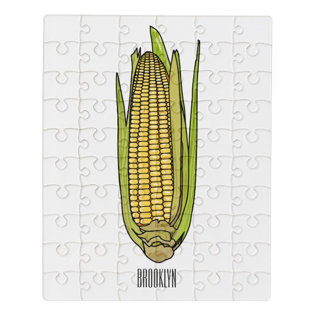 Corn cartoon illustration  jigsaw puzzle (Puzzle Vertical)