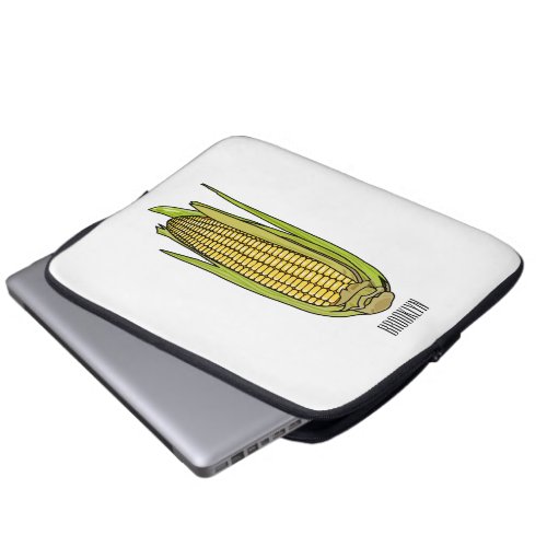 Corn cartoon illustration  laptop sleeve