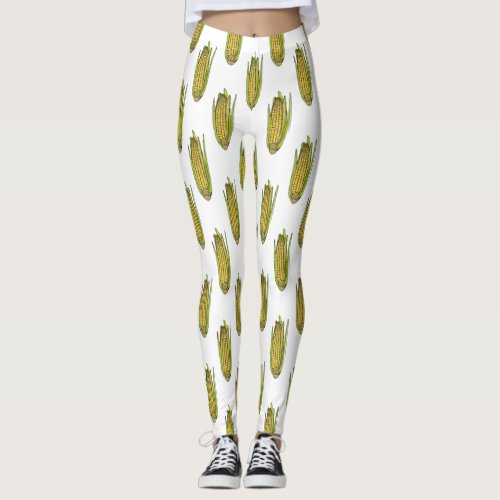 Corn cartoon illustration  leggings