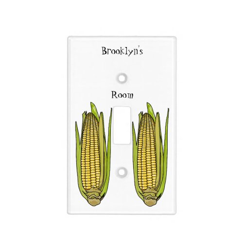 Corn cartoon illustration light switch cover