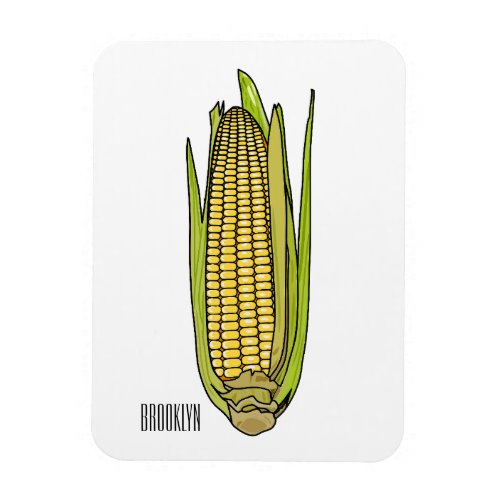 Corn cartoon illustration  magnet