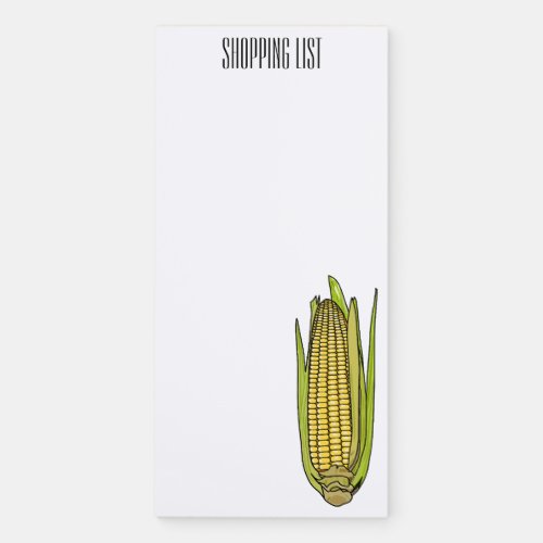 Corn cartoon illustration  magnetic notepad