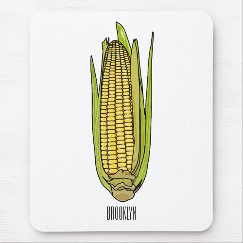 Corn cartoon illustration  mouse pad