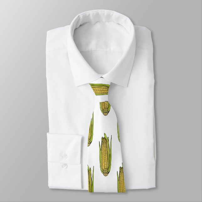 Corn cartoon illustration  neck tie (Tied)