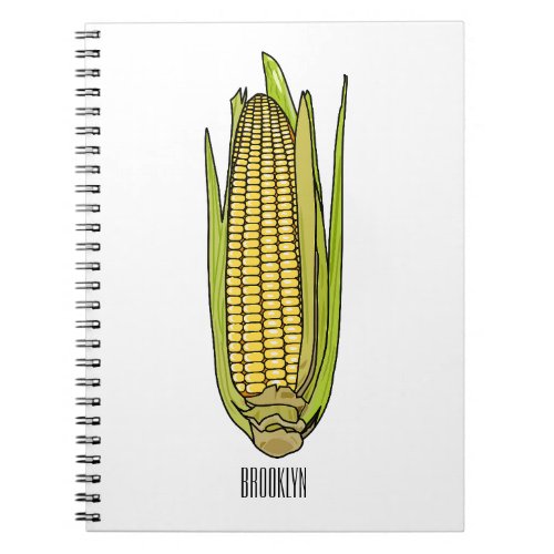 Corn cartoon illustration  notebook