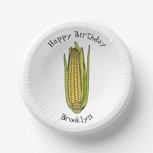 Corn cartoon illustration paper bowls