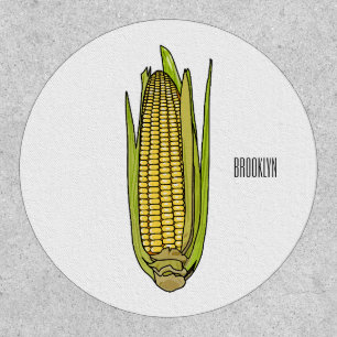 Corn cartoon illustration  patch
