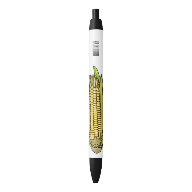 Corn cartoon illustration  pen (Front Vertical)