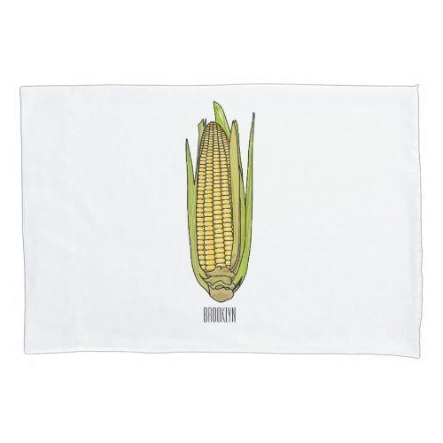 Corn cartoon illustration  pillow case