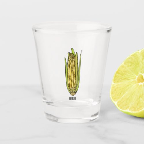 Corn cartoon illustration  shot glass