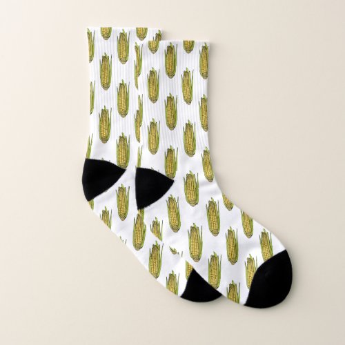 Corn cartoon illustration  socks