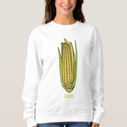 Corn cartoon illustration  sweatshirt