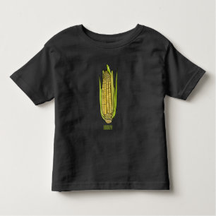 Corn cartoon illustration toddler t-shirt