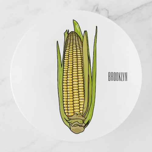 Corn cartoon illustration  trinket tray