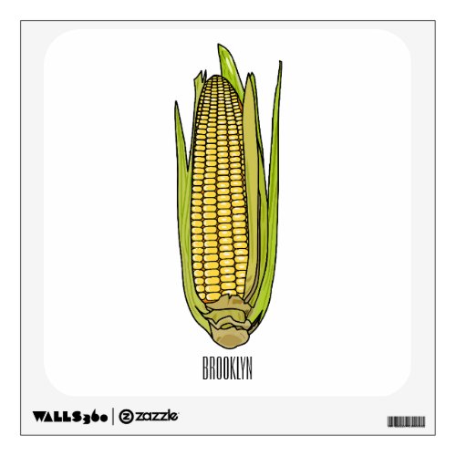 Corn cartoon illustration  wall decal