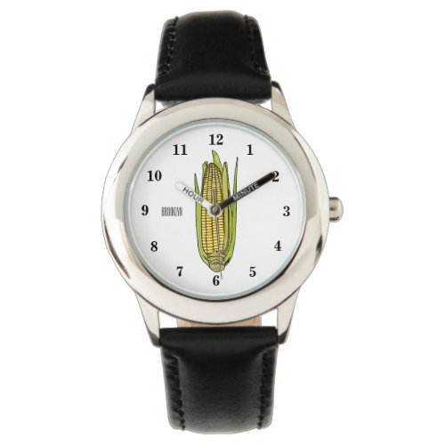 Corn cartoon illustration watch