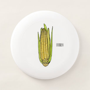 Corn cartoon illustration Wham-O frisbee
