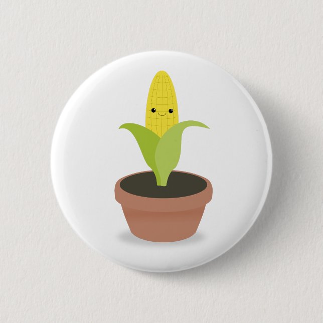 Corn Character Button (Front)