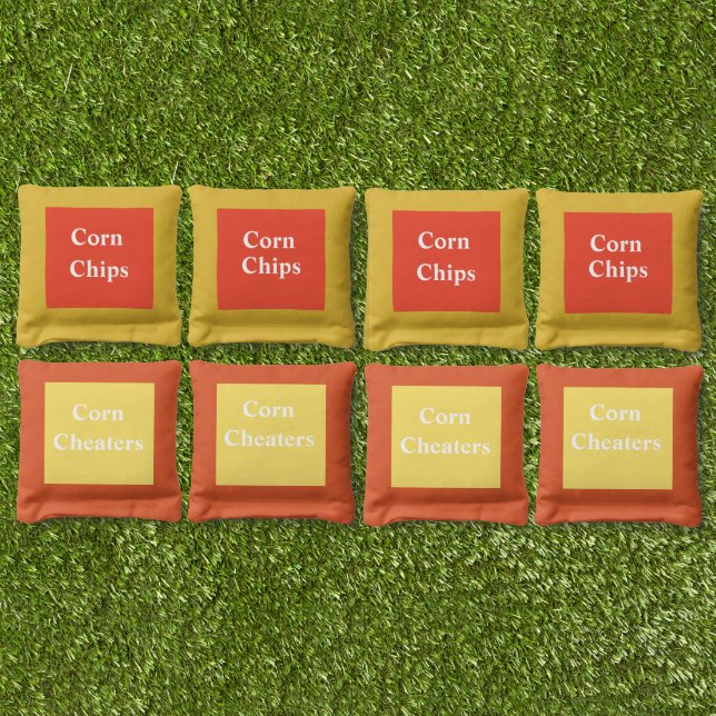 Corn Chips and Corn Cheaters Teams Cornhole Bags (Set)