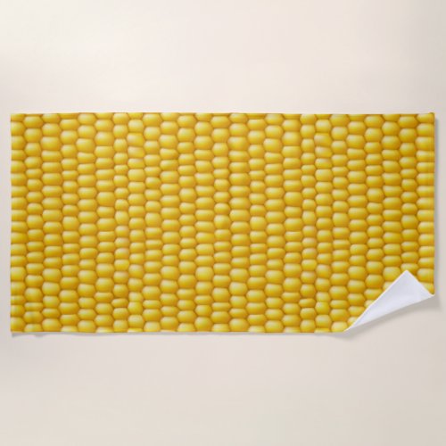 Corn Cob Background Beach Towel