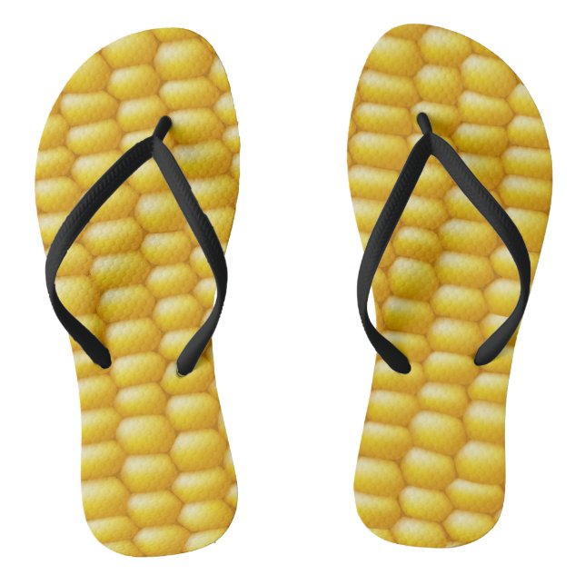 Corn Cob Background Flip Flops (Footbed)