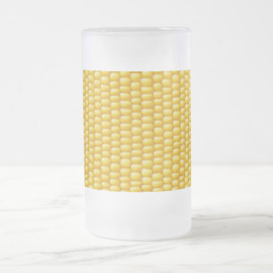 Corn Cob Background Frosted Glass Beer Mug