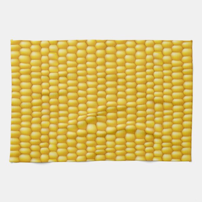 Corn Cob Background Kitchen Towel (Horizontal)