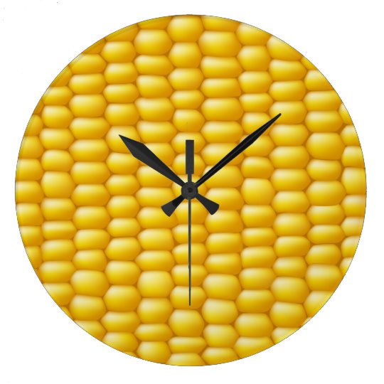 Corn Cob Background Large Clock | Zazzle.com