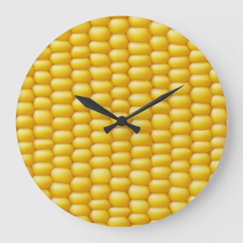 Corn Cob Background Large Clock