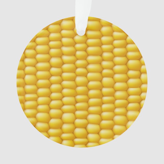Corn Cob Background Ornament (Front)