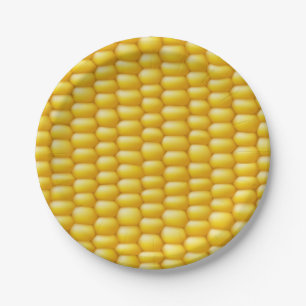 Corn Cob Background Paper Plates