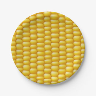 Corn Cob Background Paper Plates
