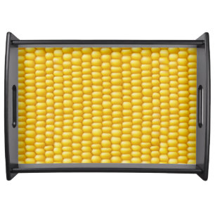Corn Cob Background Serving Tray