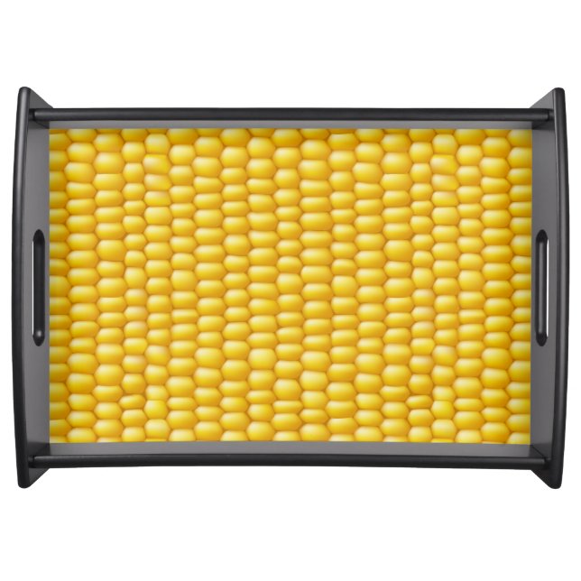 Corn Cob Background Serving Tray (Front)