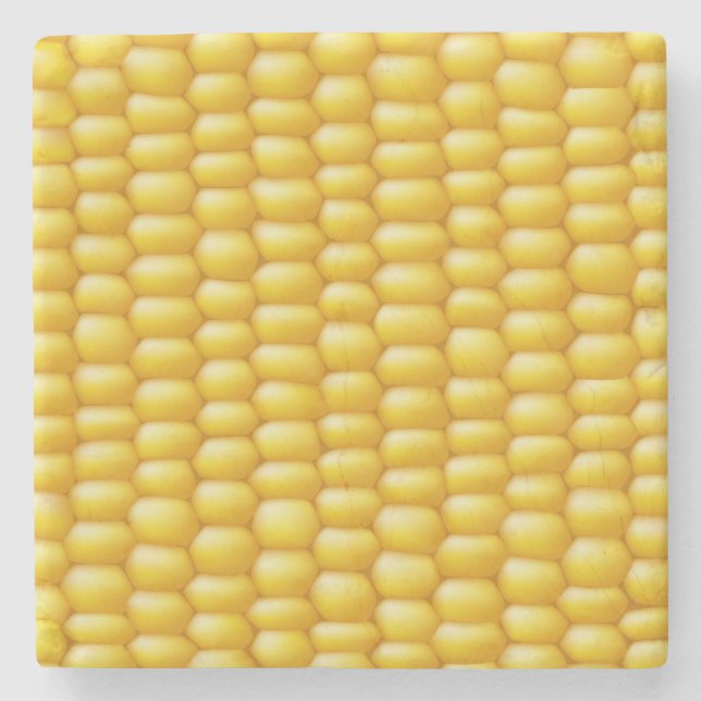 Corn Cob Background Stone Coaster (Front)