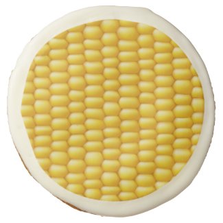Corn Cob Background Sugar Cookie