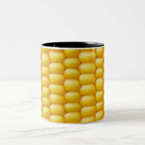 Corn Cob Background Two_Tone Coffee Mug