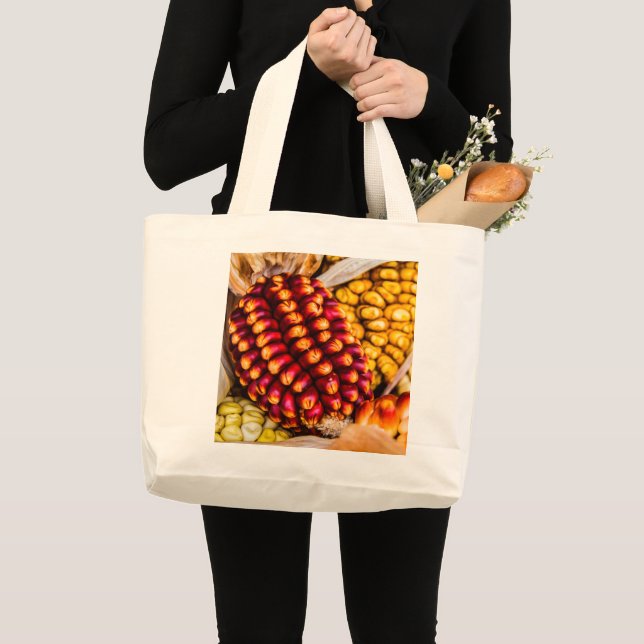 Corn cobs large tote bag (Front (Product))