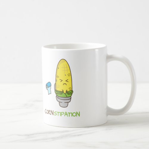 Corn Constipation in the Toilet Punny Humor Coffee Mug